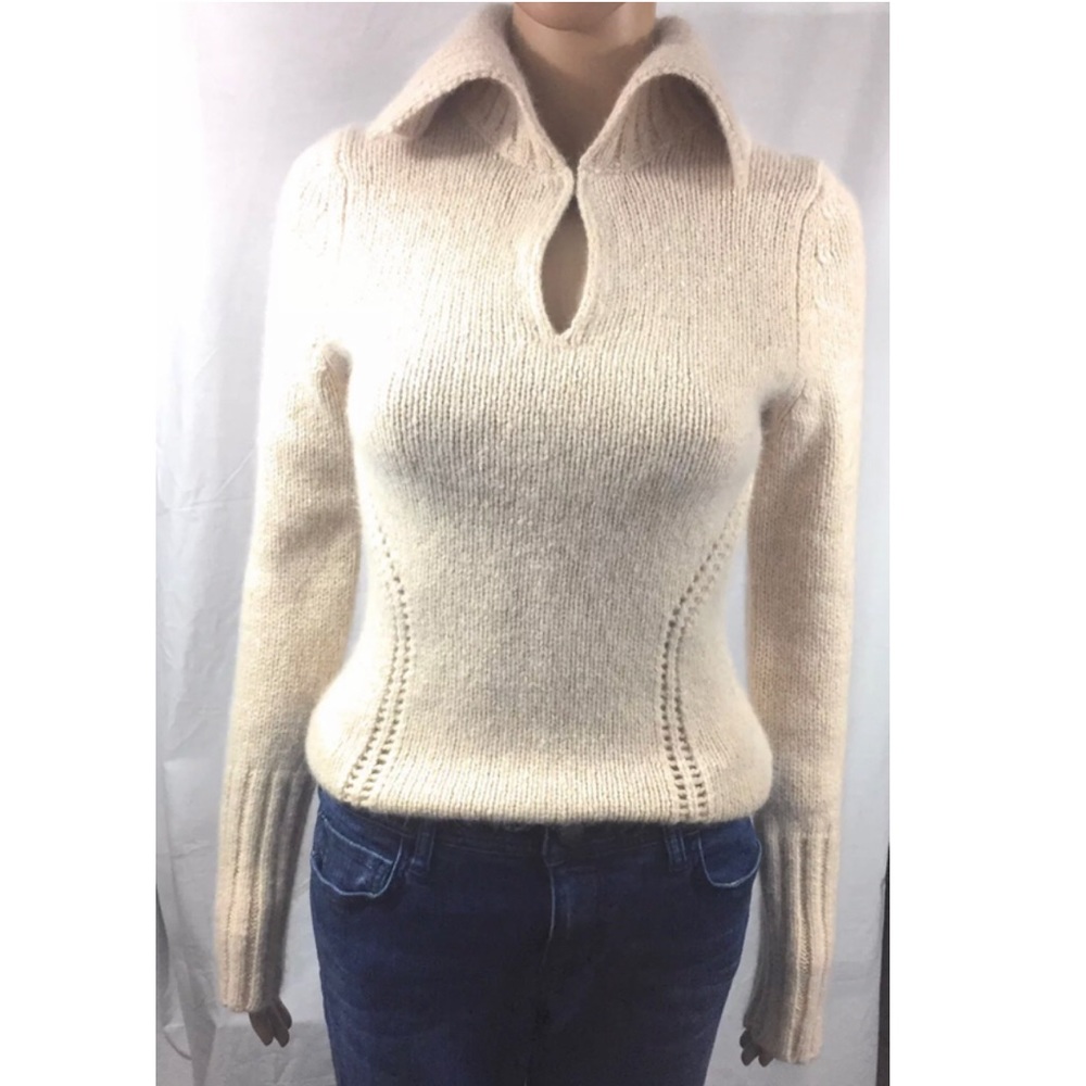 Express Sweater Sz Small Beige Oatmeal Wool Blend